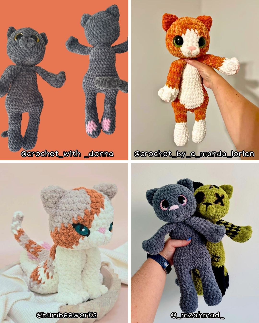 Crochet PATTERN: The Floppy Cats 5-in-1 (English)