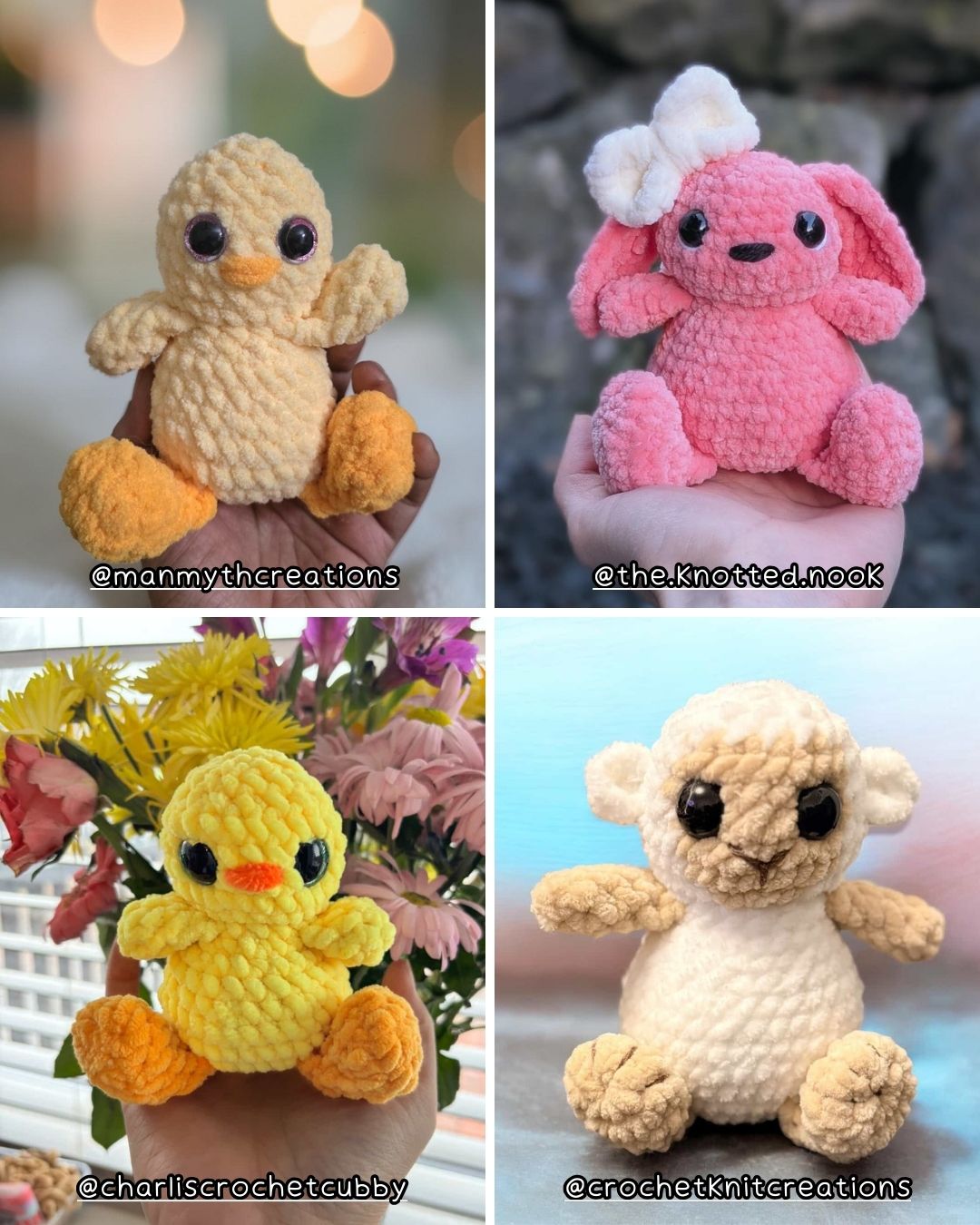 Crochet PATTERN: Easter Palkins (English)