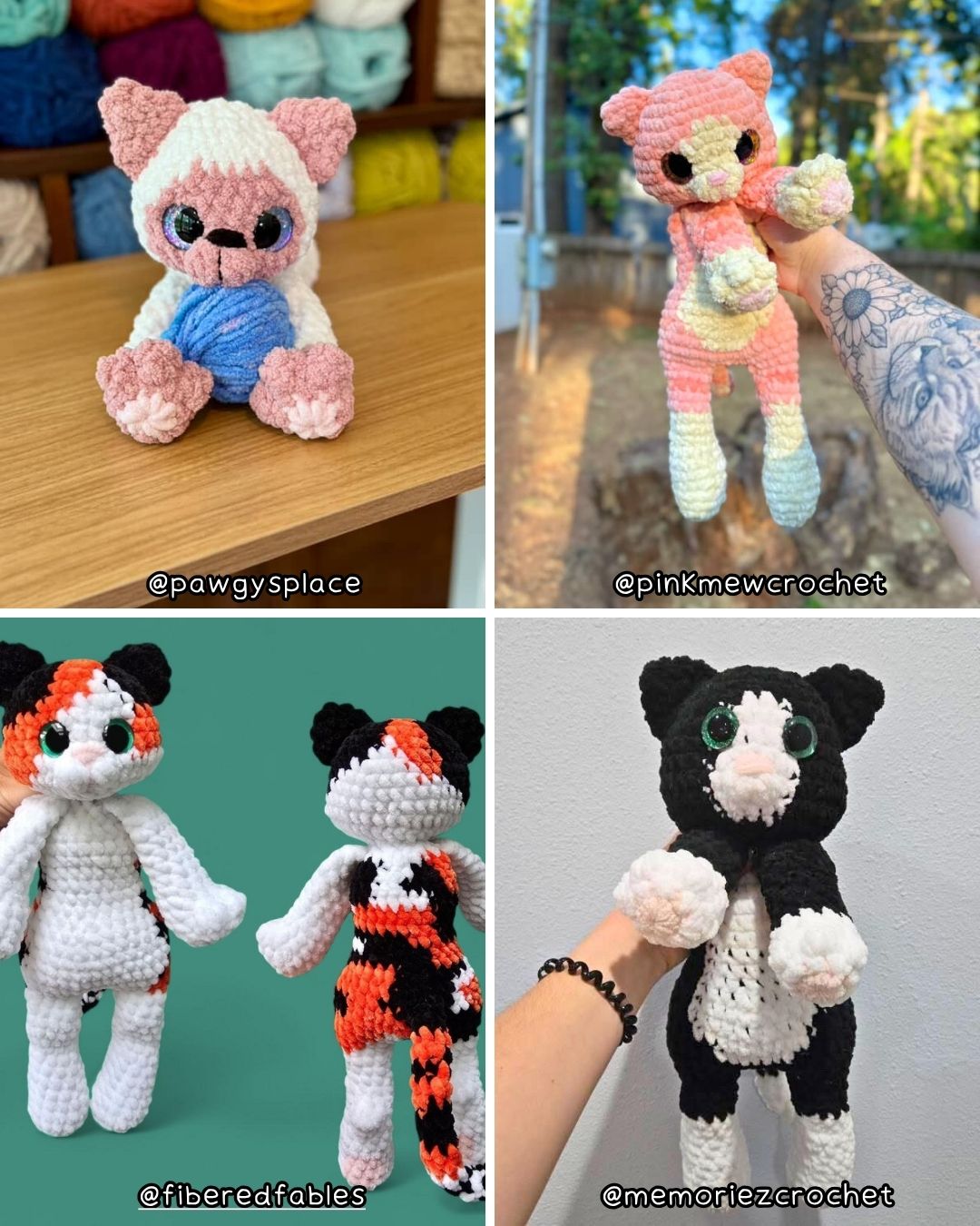 Crochet PATTERN: The Floppy Cats 5-in-1 (English)