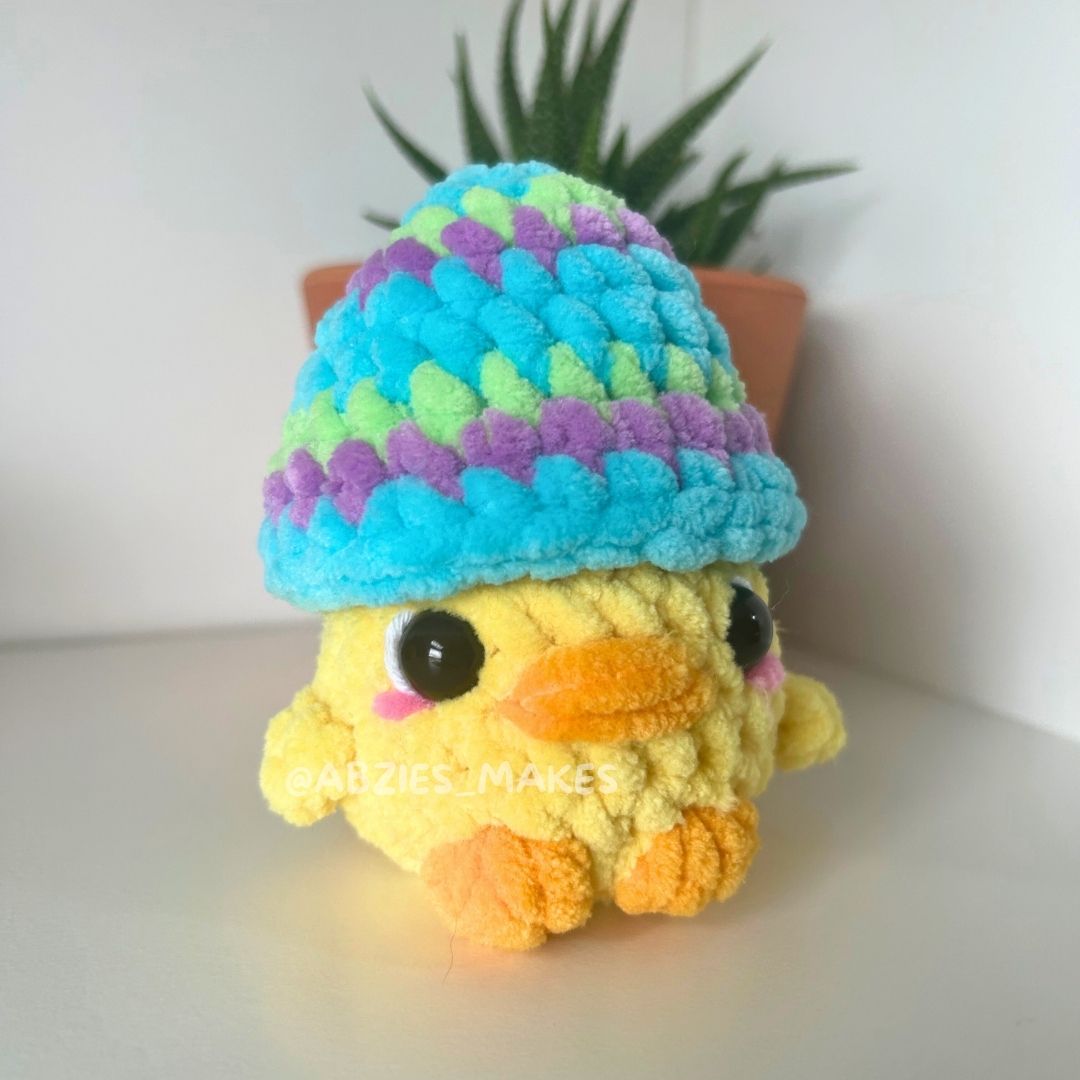 Crochet PATTERN: Easter Chick Pop, NO SEW (English)