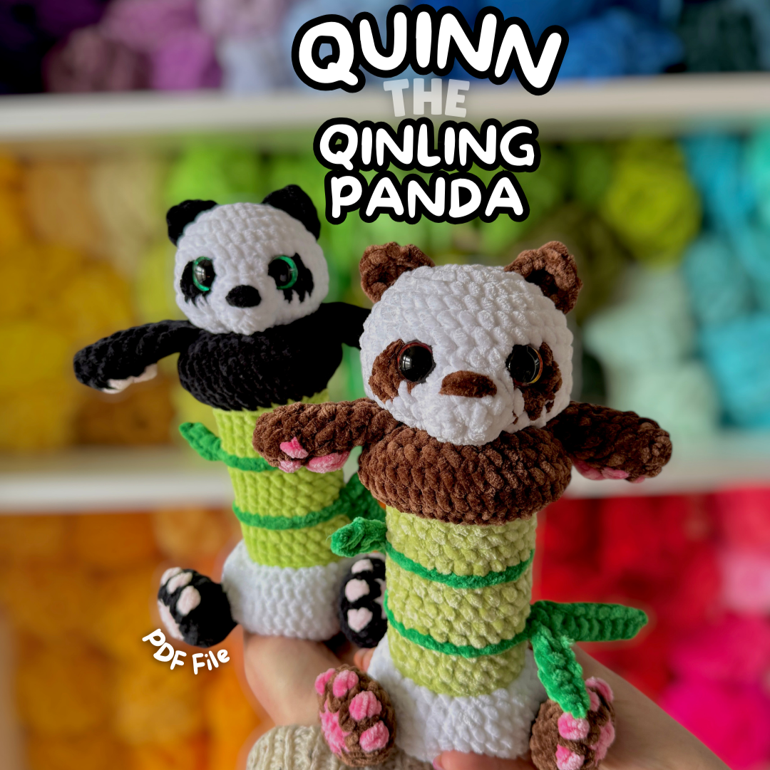 Crochet PATTERN: Quinn the Qinling Panda (English)