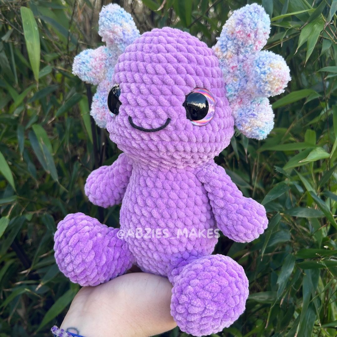 Crochet PATTERN: Axolotl Family, LOW SEW (English)