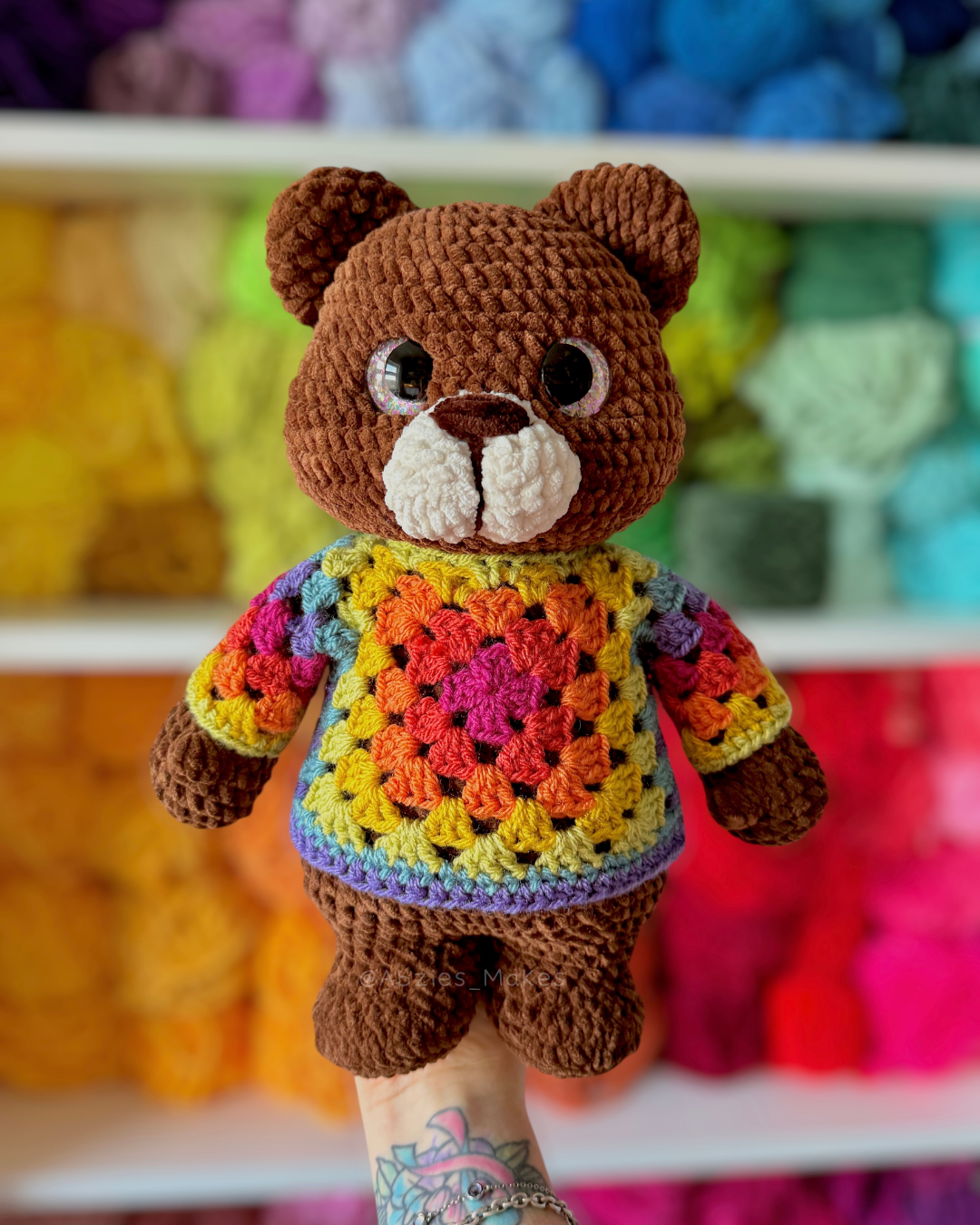 Crochet PATTERN: Bernard the Teddy Bear (English)