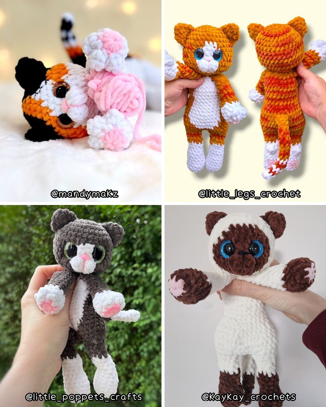 Crochet PATTERN: The Floppy Cats 5-in-1 (English)