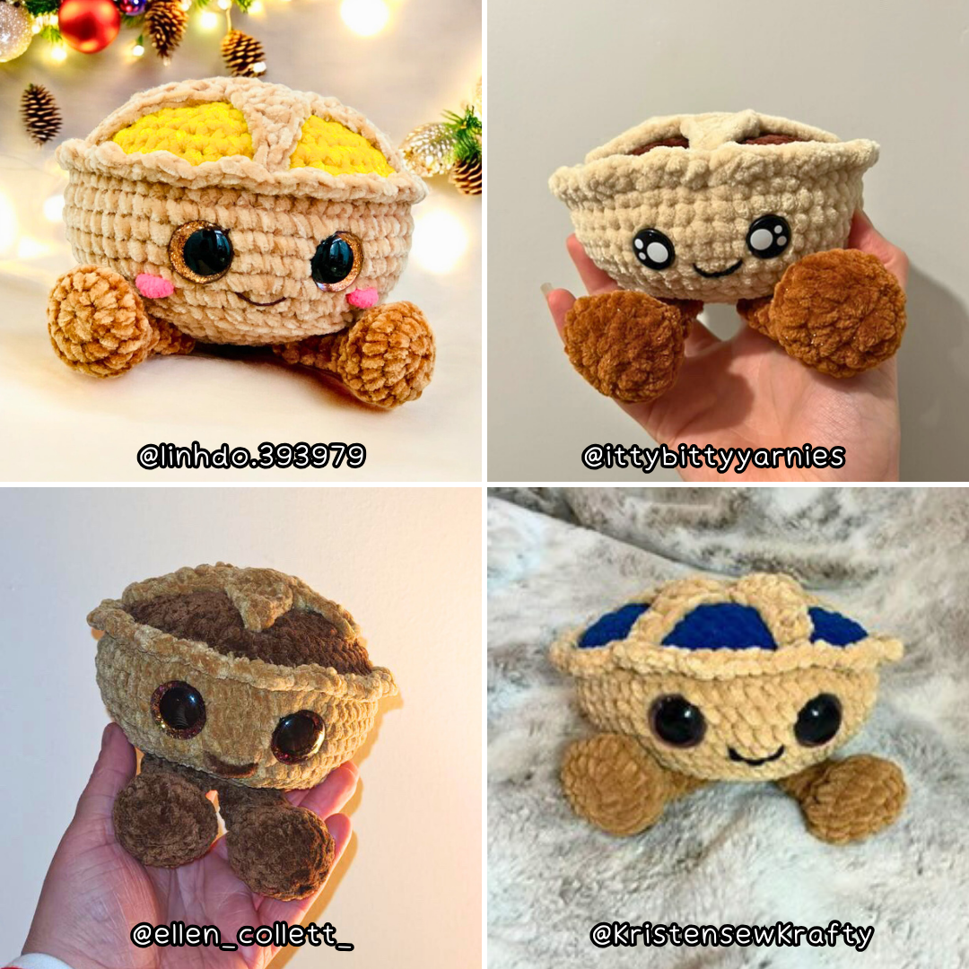 Crochet PATTERN: Vince Pie (English)