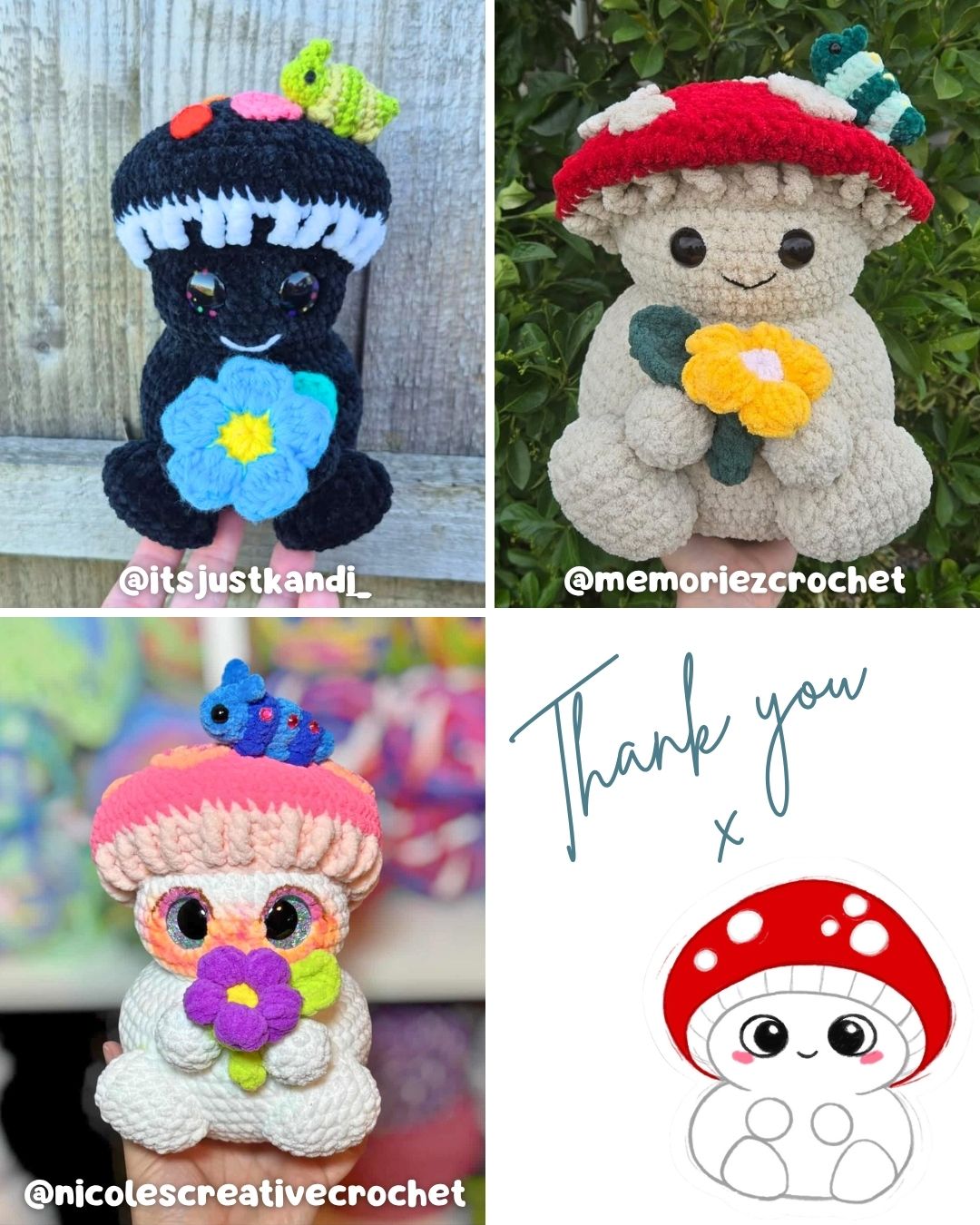 Crochet PATTERN: Millie the Mushroom (English)