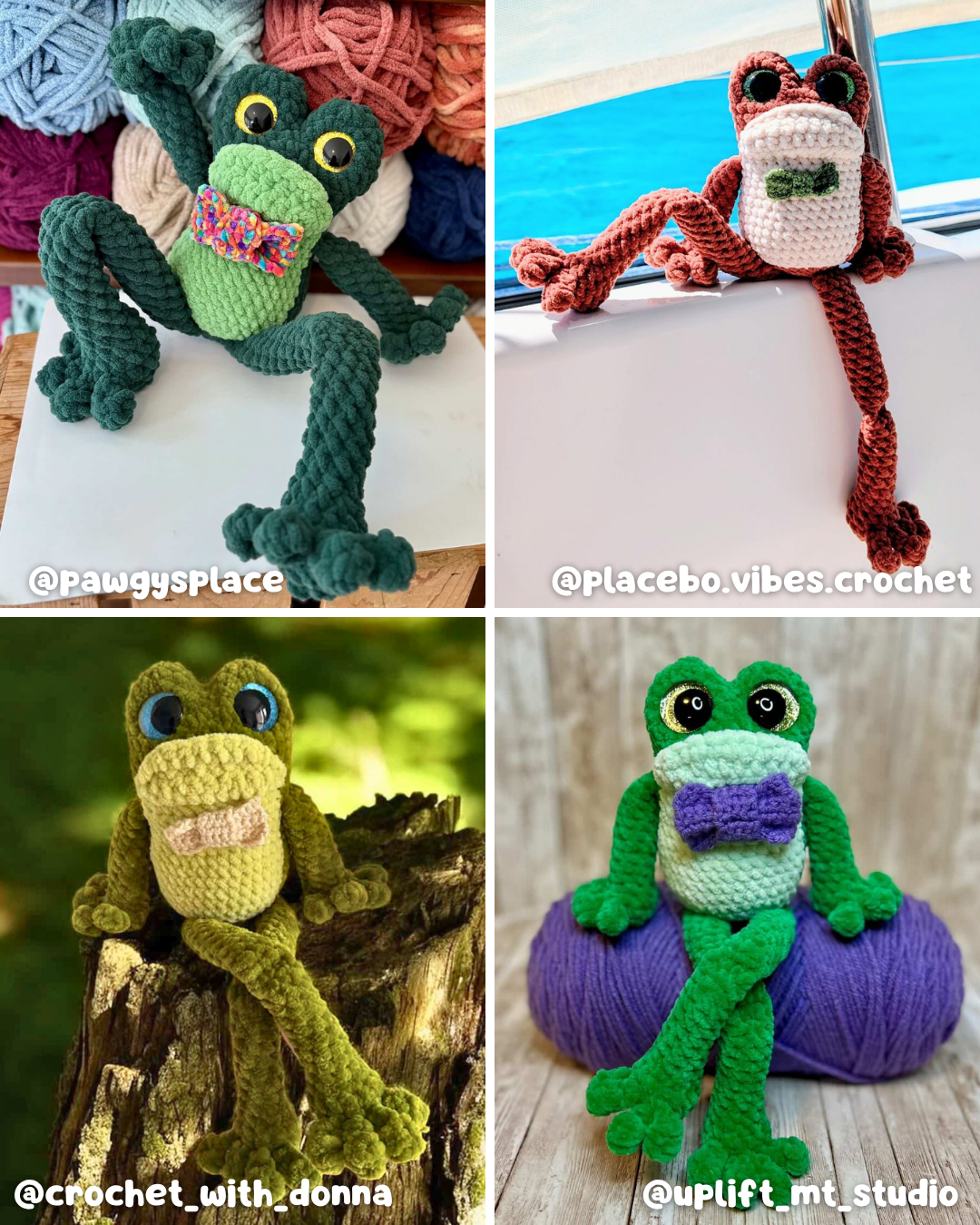 Crochet PATTERN: Sir Hopsley the frog (English)