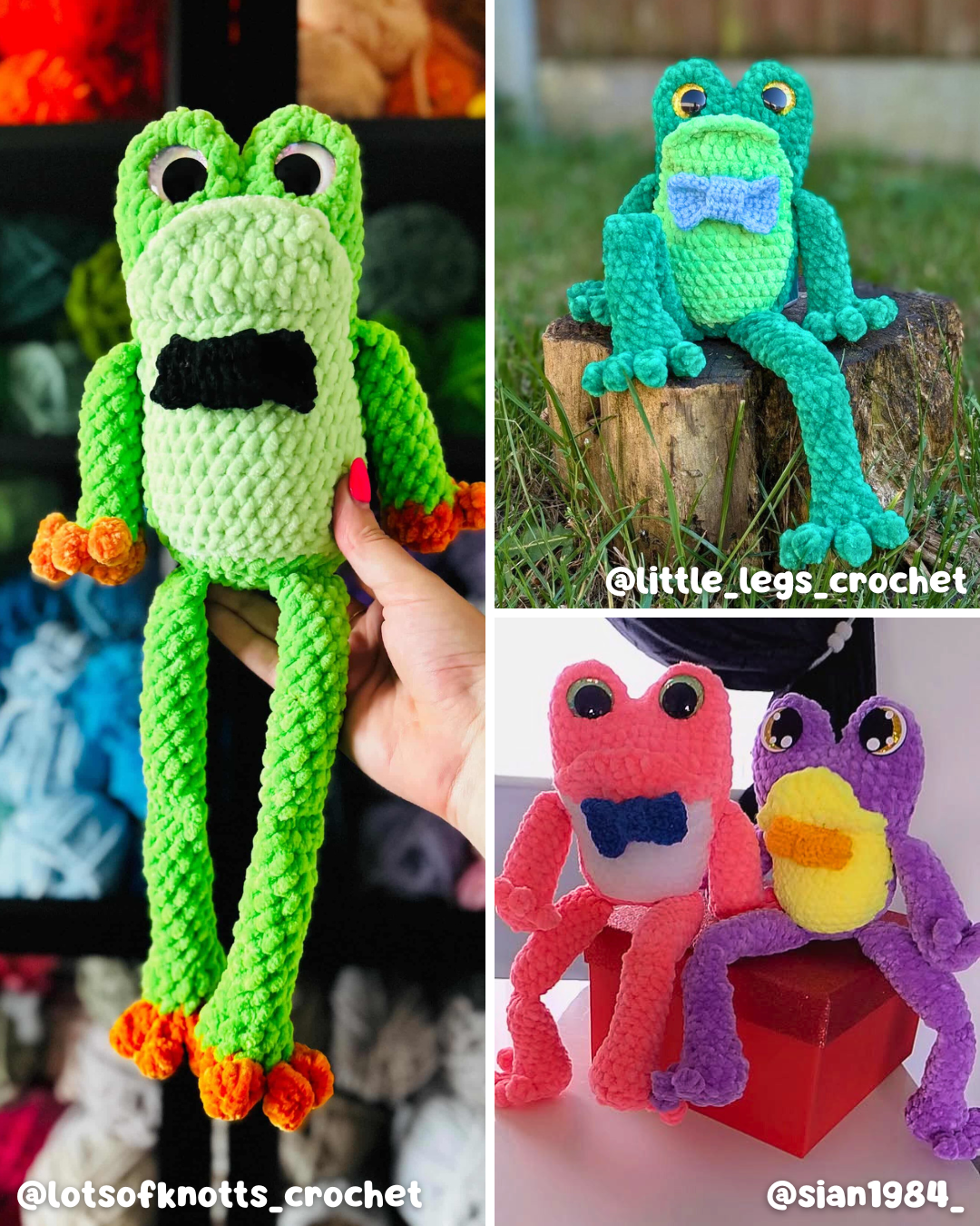 Crochet PATTERN: Sir Hopsley the frog (English)