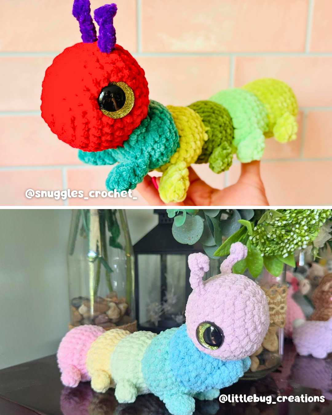 Crochet PATTERN: Wiggle the Caterpillar (English)