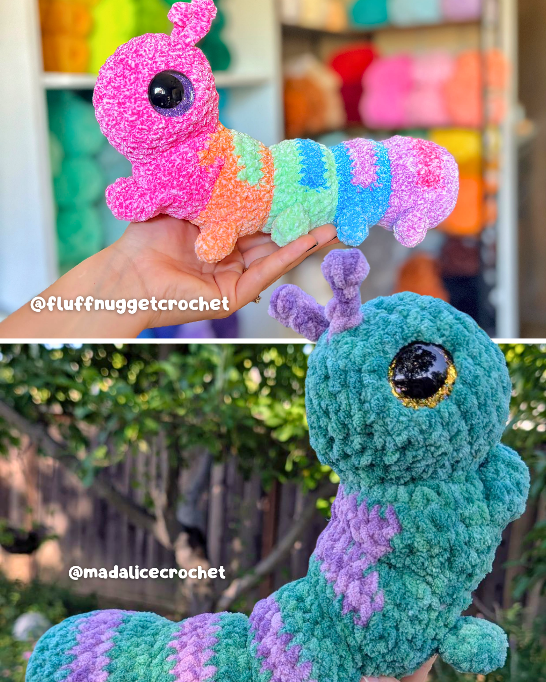 Crochet PATTERN: Wiggle the Caterpillar (English)