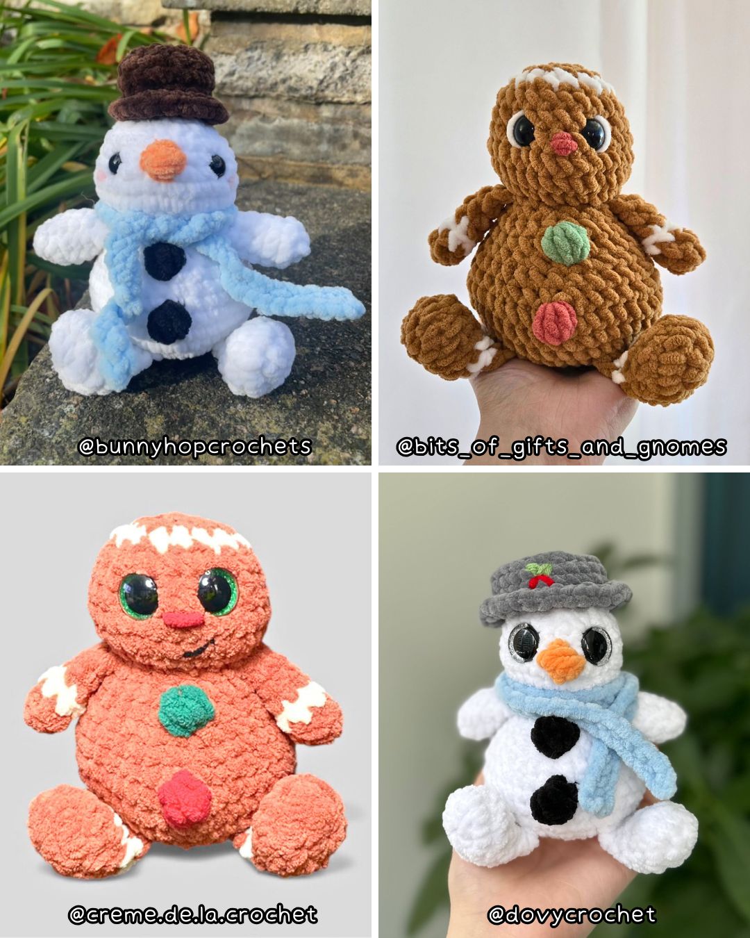 Crochet PATTERN: Christmas Palkins (English)