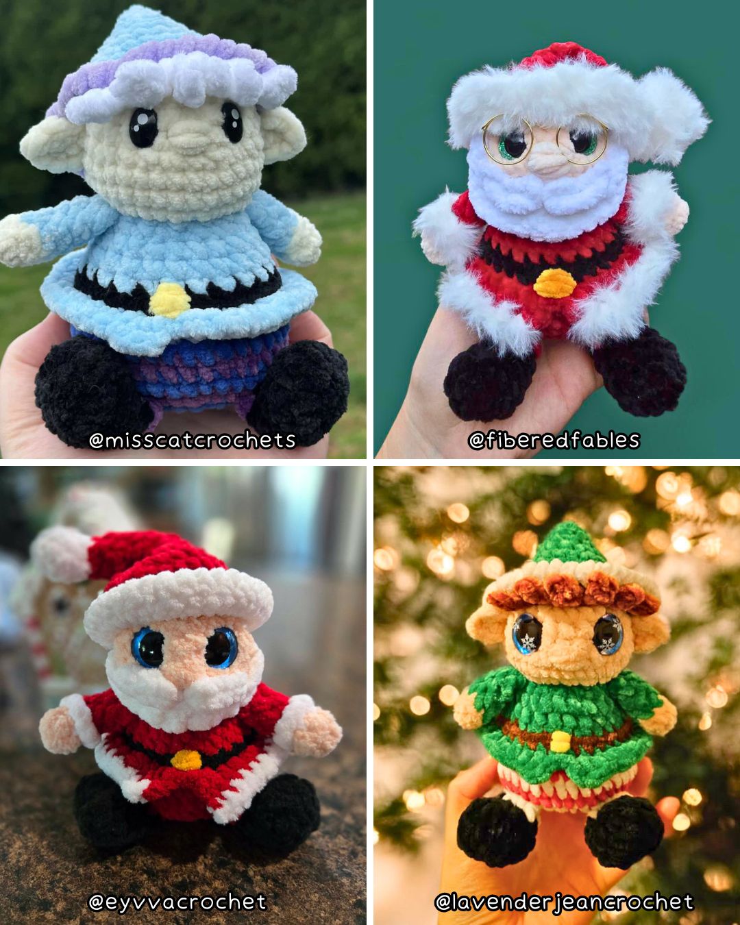 Crochet PATTERN: Christmas Palkins (English)