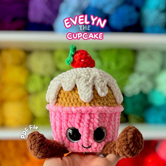 Crochet PATTERN: Evelyn the Cupcake (English)