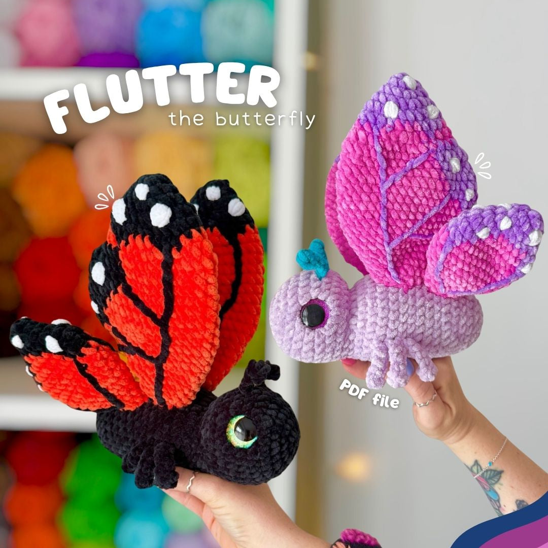 Crochet PATTERN: Flutter the Butterfly (English)