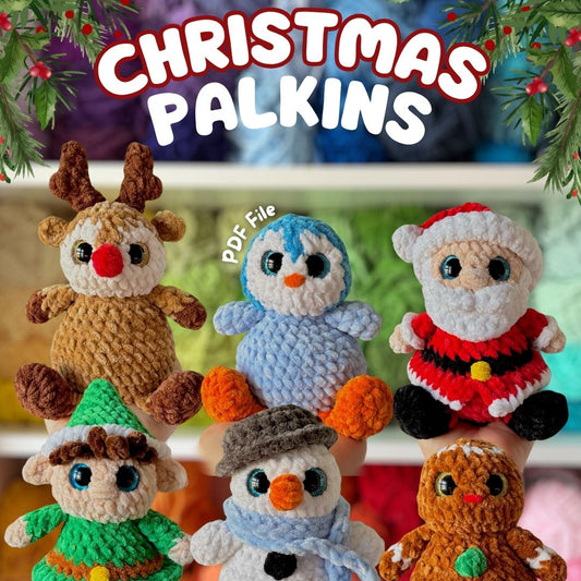 Crochet PATTERN: Christmas Palkins (English)