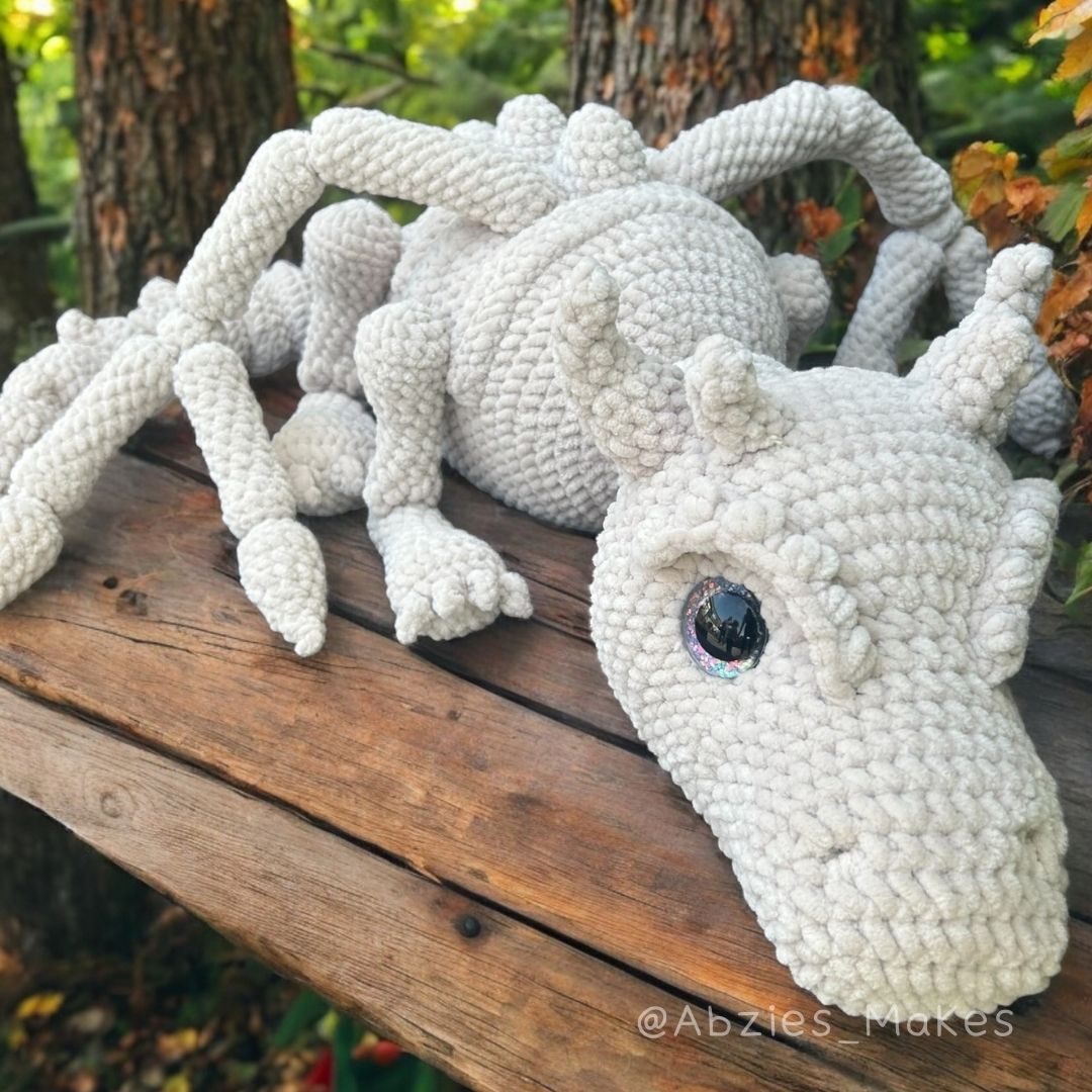 Crochet PATTERN: Skelig the Skeleton Dragon (English)