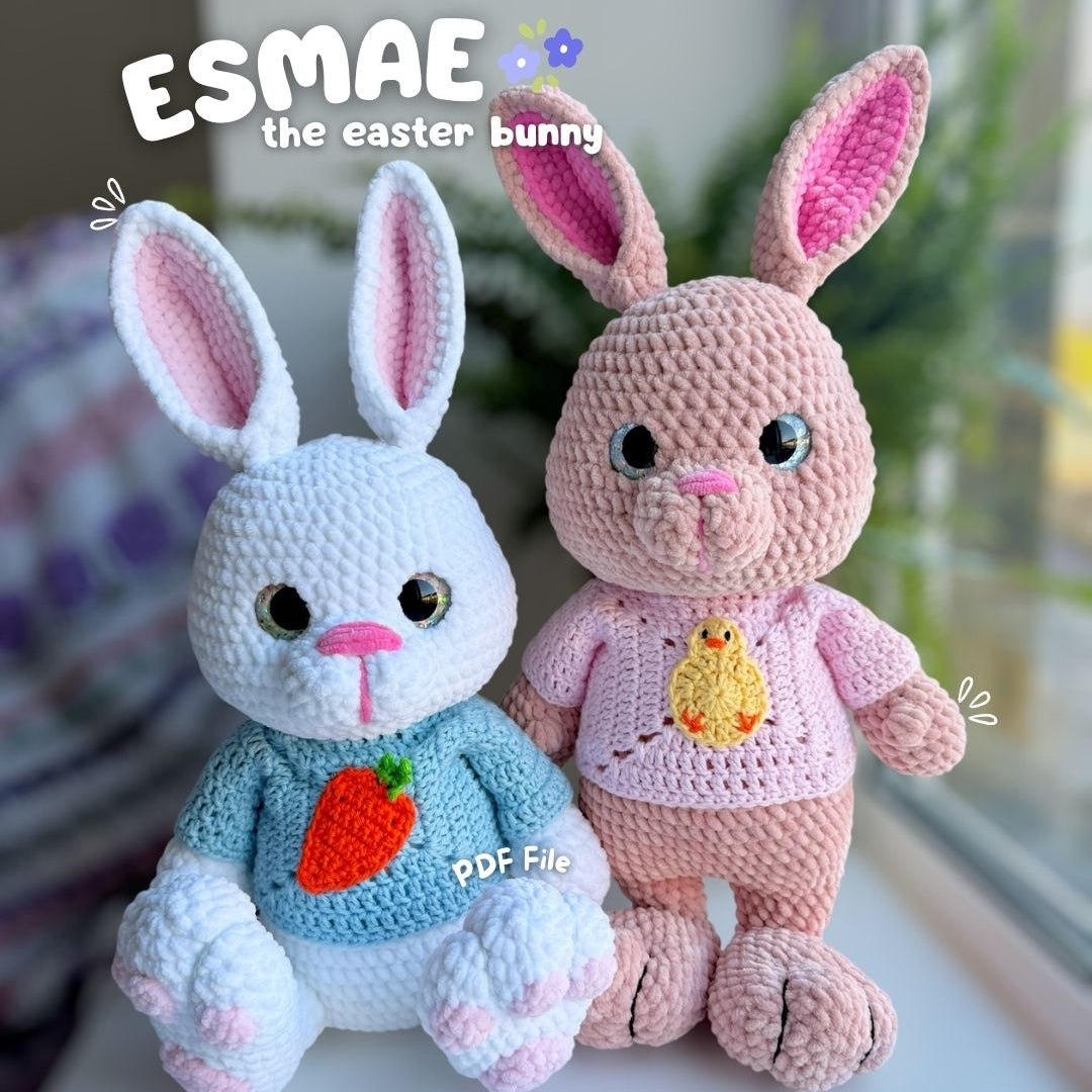 Crochet PATTERN: Esmae the Easter Bunny (English)