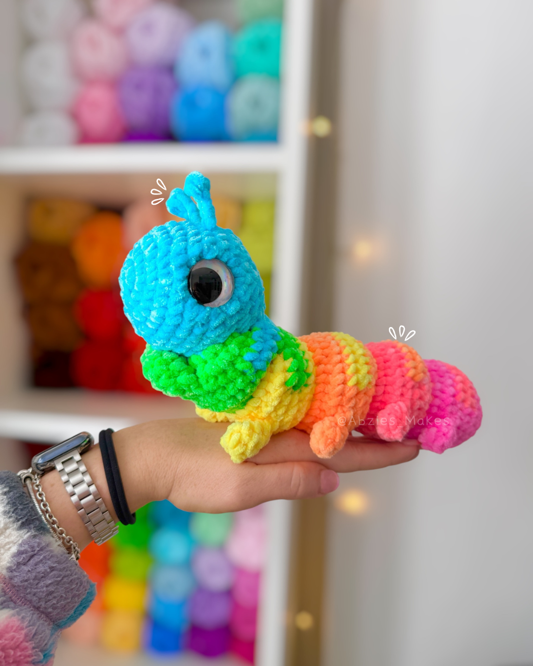 Crochet PATTERN: Wiggle the Caterpillar (English)