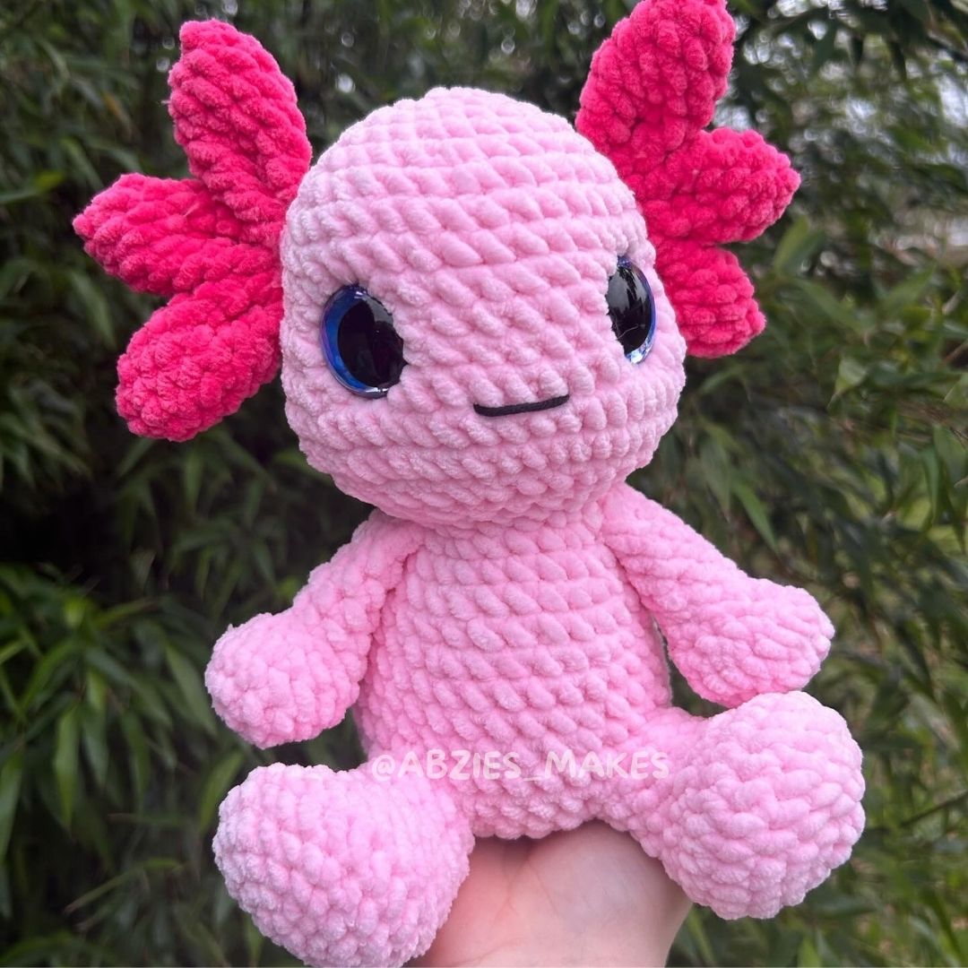 Crochet PATTERN: Axolotl Family, LOW SEW (English)