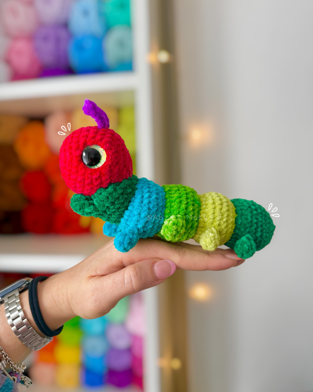 Crochet PATTERN: Wiggle the Caterpillar (English)