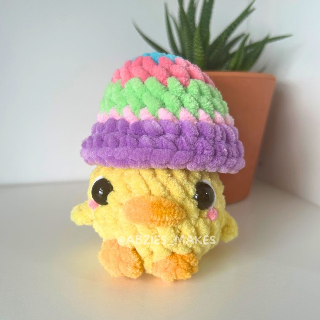 Crochet PATTERN: Easter Chick Pop, NO SEW (English)