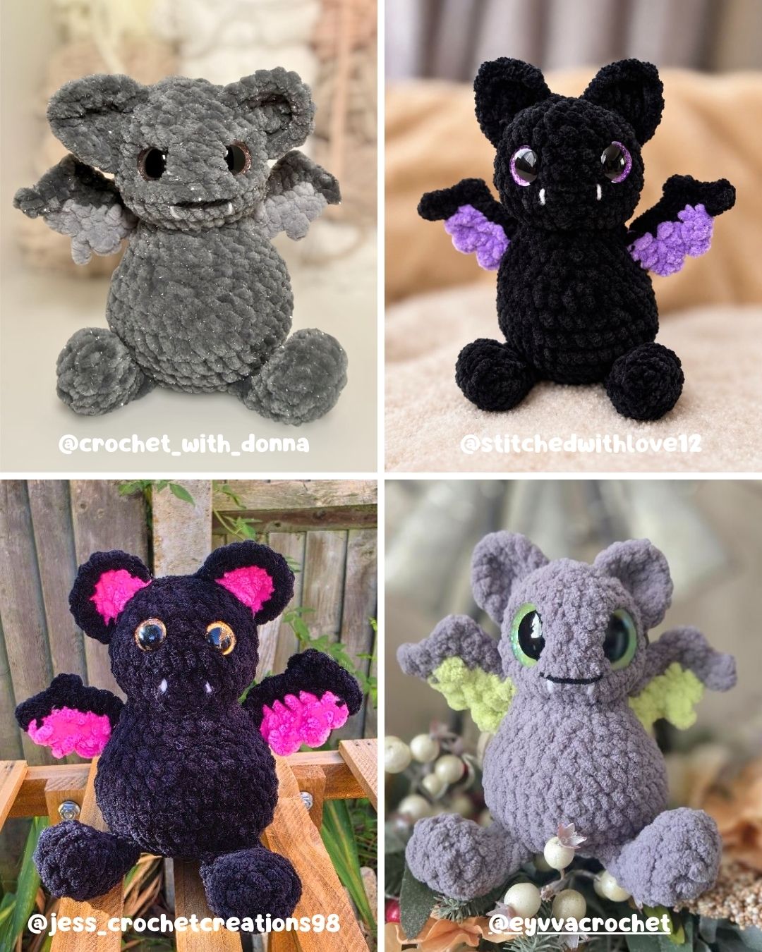 Crochet PATTERN: Bat Palkin (English)