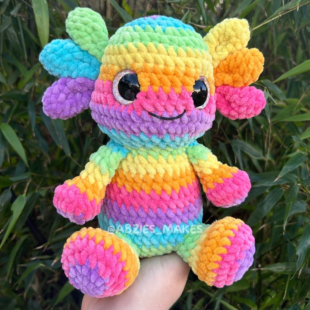 Crochet PATTERN: Axolotl Family, LOW SEW (English)