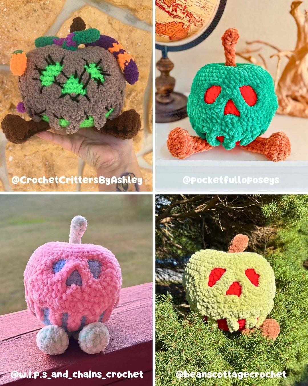 Crochet PATTERN: Bella the Poison Apple (English)