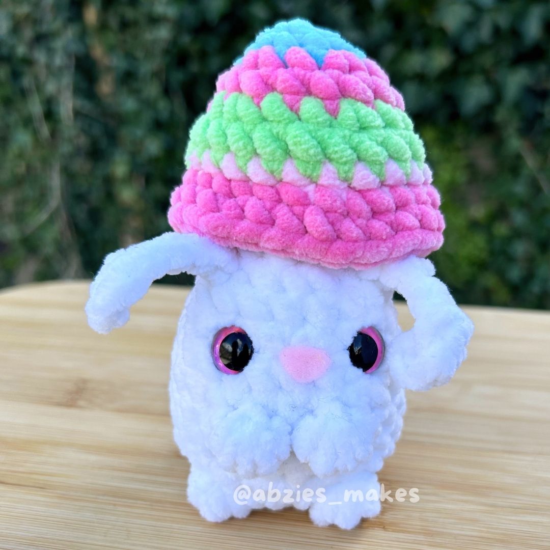 Crochet PATTERN: Spring Bunny Pop, NO SEW (English)