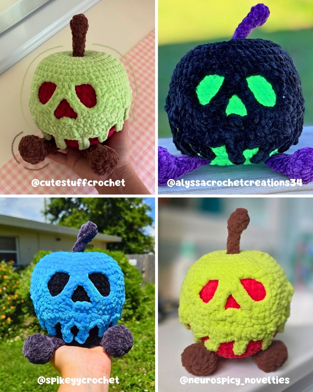 Crochet PATTERN: Bella the Poison Apple (English)