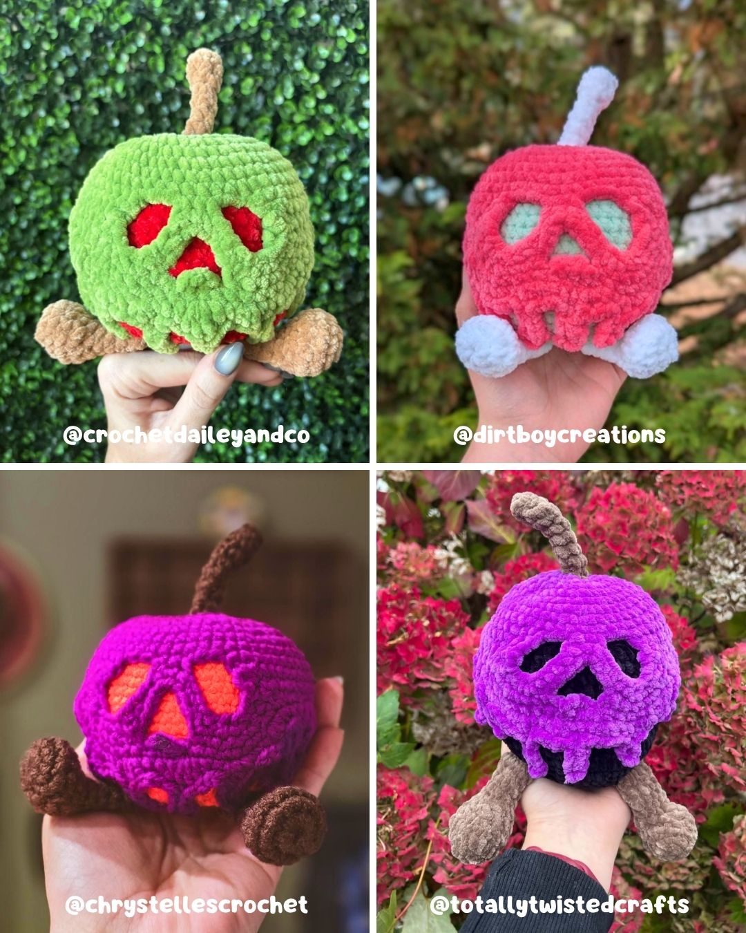 Crochet PATTERN: Bella the Poison Apple (English)