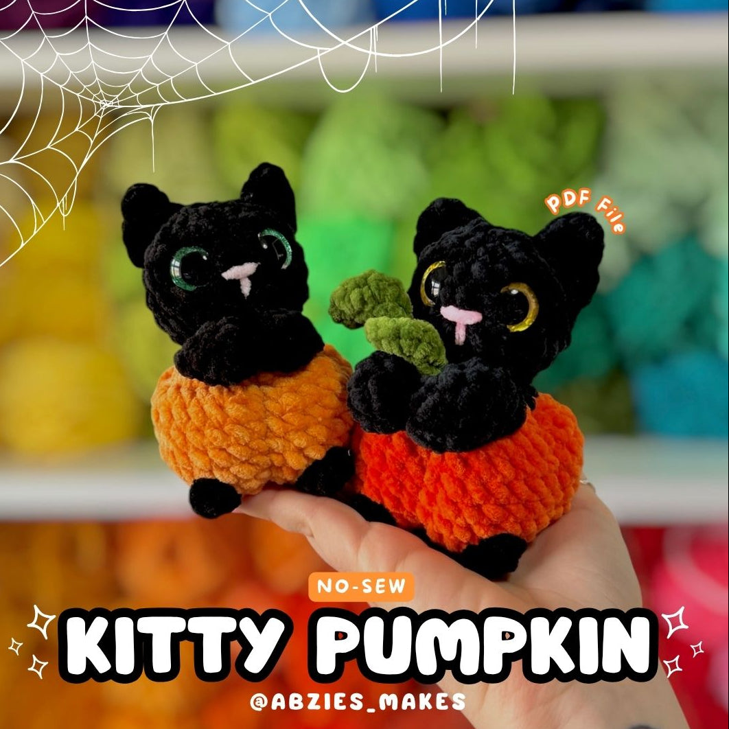 Crochet PATTERN: Kitty Pumpkin (English)
