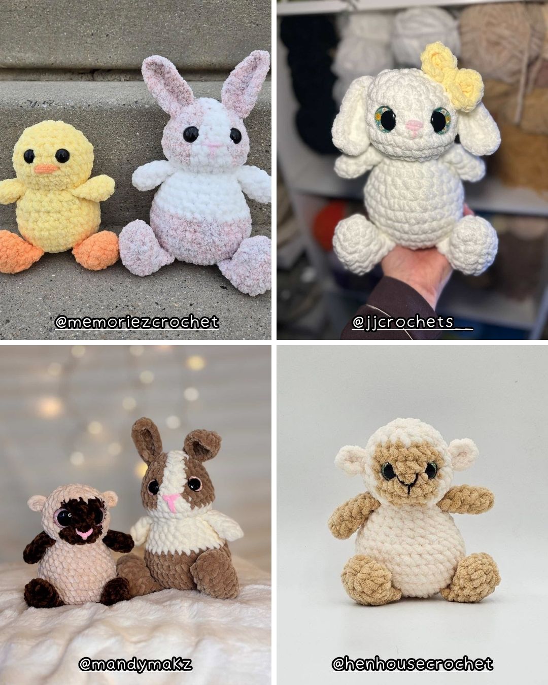 Crochet PATTERN: Easter Palkins (English)