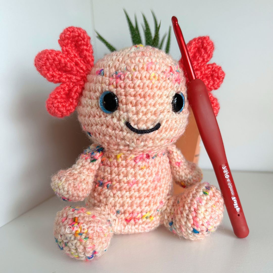 Crochet PATTERN: Axolotl Family, LOW SEW (English)