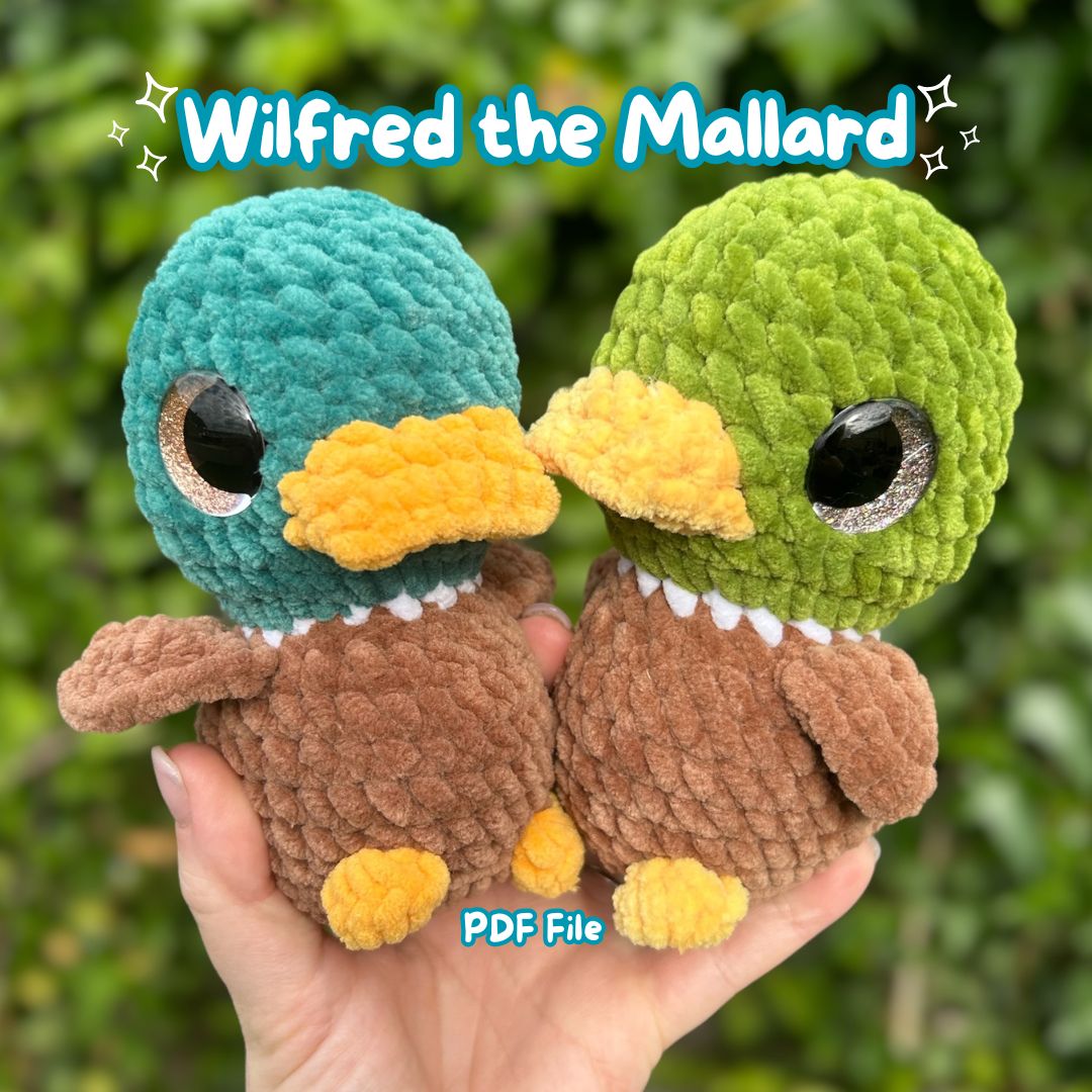 FREE Crochet PATTERN: Wilfred the Mallard, NO SEW (English)