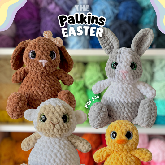 Crochet PATTERN: Easter Palkins (English)