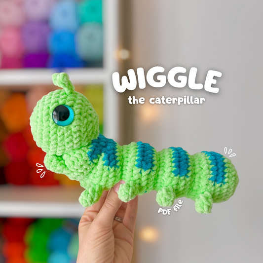 Crochet PATTERN: Wiggle the Caterpillar (English)
